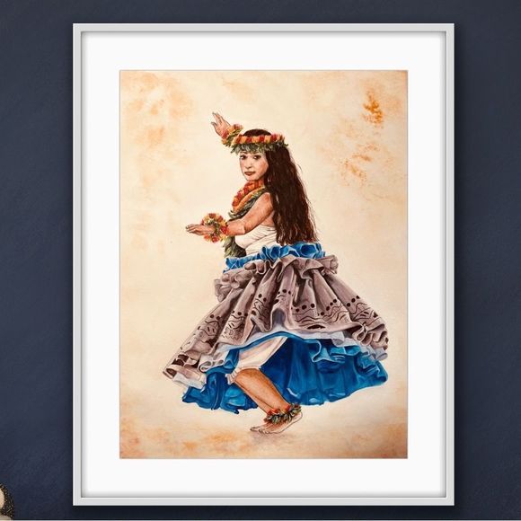 ART PRINT - The Blue Wonder Watercolor Art Print AJJ Arts - Picture 7 of 16